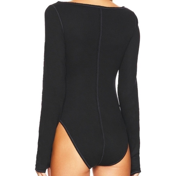 Free People Sloane Bodysuit Black - Picture 6 of 10